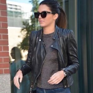 Authentic leather jacket ‘Trafaluc’ Zara
